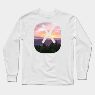 Initial X Sunset Photograph Long Sleeve T-Shirt